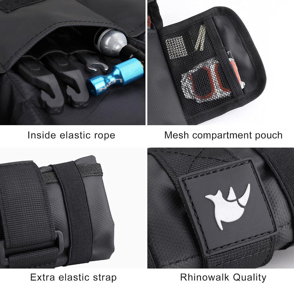 Rhinowalk Bike Saddle Bag Bicycle Under Seat Bag Repair Tools Pouch Frame Bag for Mountain Road Bike Cycling Accessories