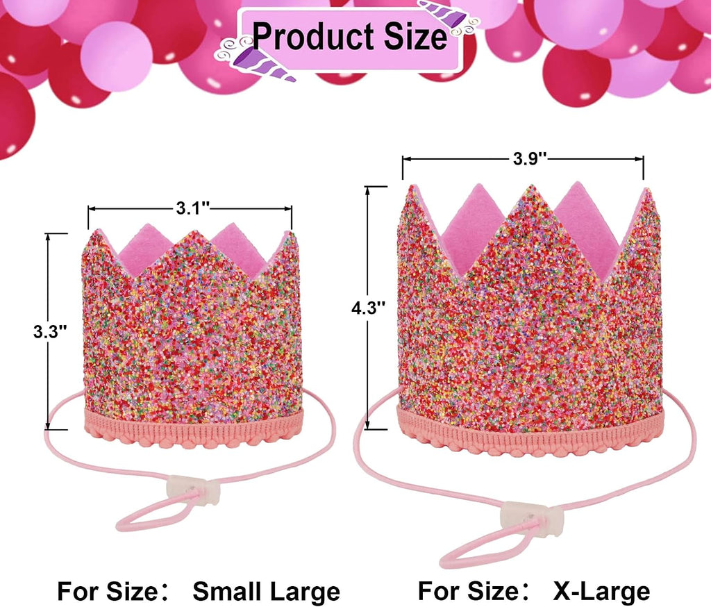 ADOGGYGO Girl Dog Birthday Hat, It's My Birthday Bandana Set, Pink, Small
