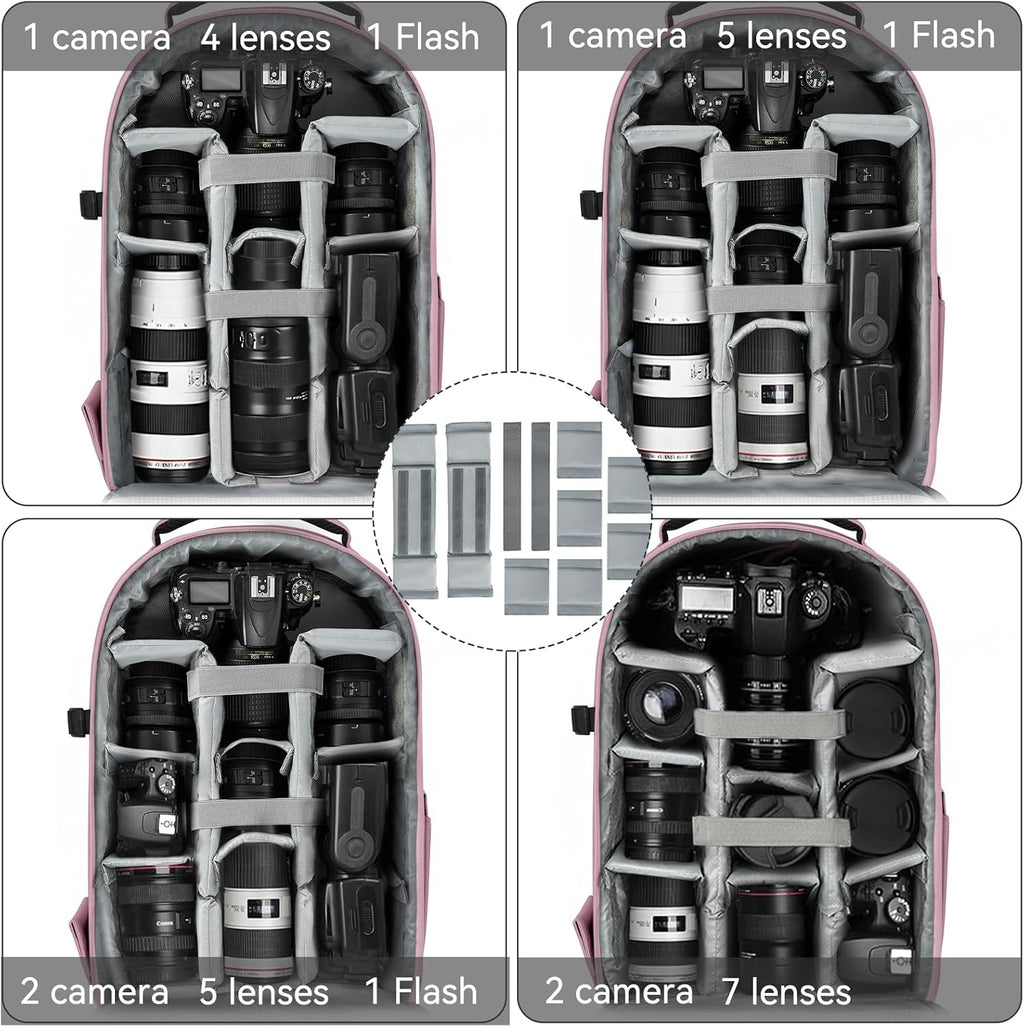 TORIBIO Large Hardshell Camera Backpack DSLR/SLR/Mirrorless Photography Bag