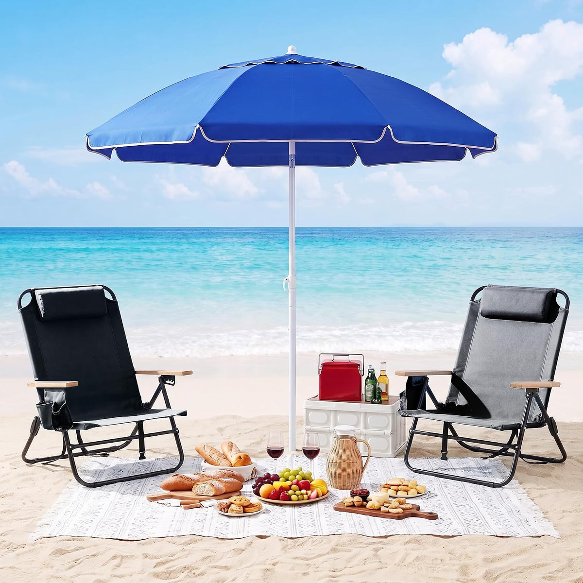 Portable Backpack Beach Chair for Adults,Black