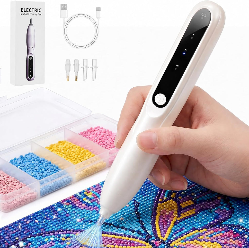 Diamond Painting Pen Kit with 4 Replaceable Tips, Resin Diamond Art Pen