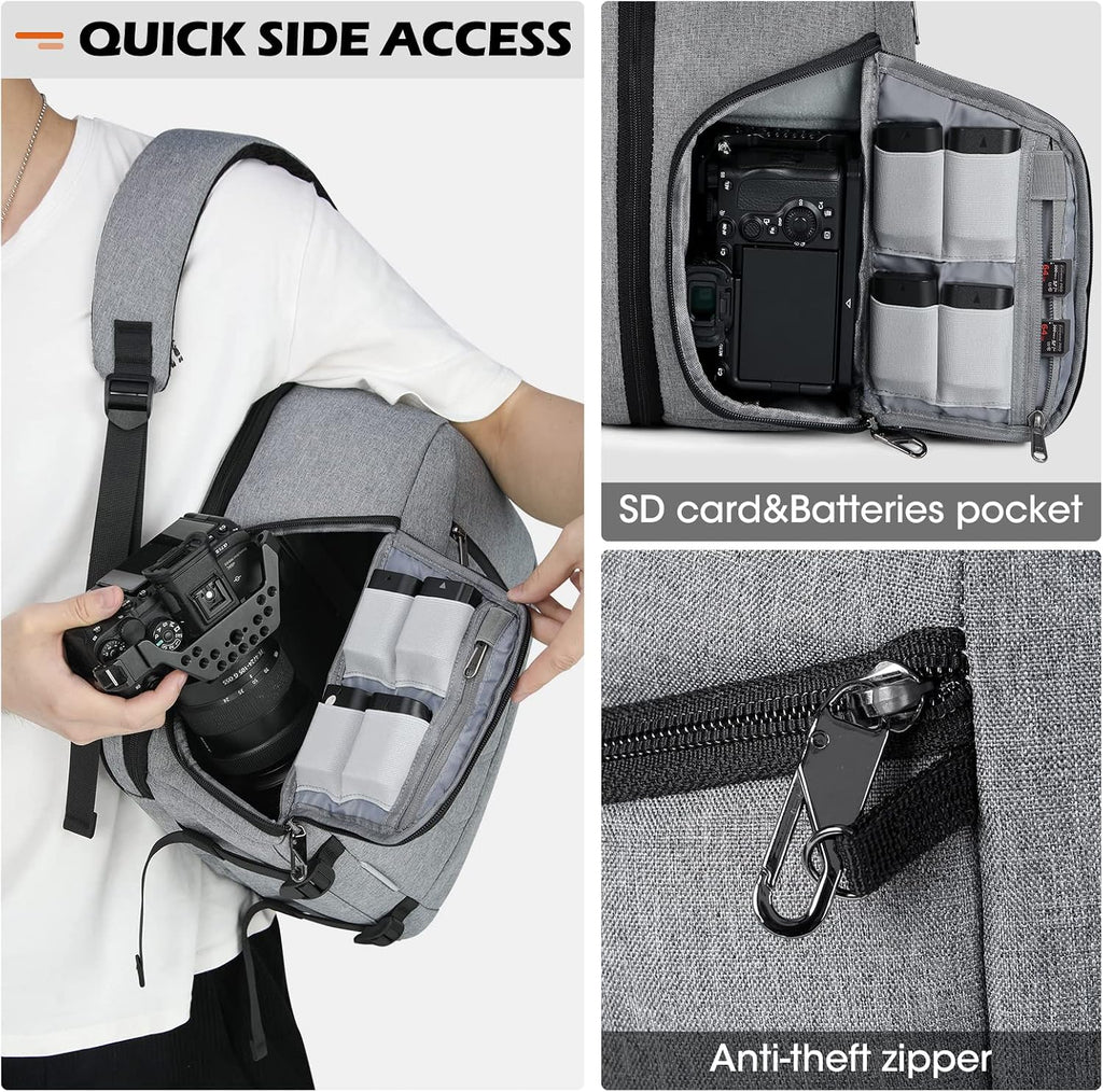 SDYSM Camera Bag Backpack Professional for DSLR SLR Mirrorless Camera