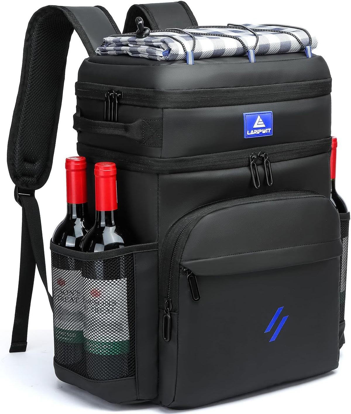 Laripwit 54/40 Cans Backpack Cooler Insulated Leak-Proof Large Cooler Backpack Double Deck Lunch Backpack for Men Women - Perfect Soft Cooler Bag for Tactical, Camping, Picnic, Beach, Hiking