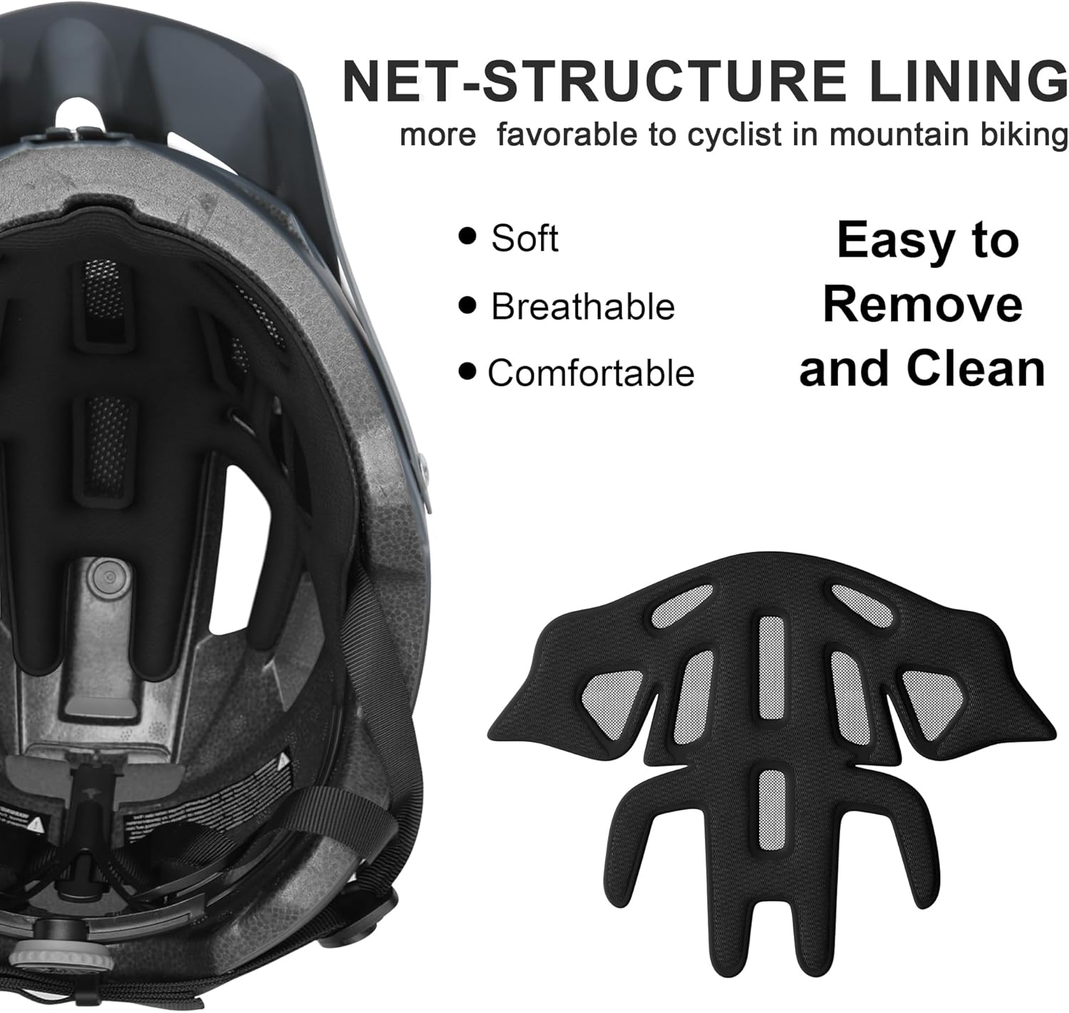 Mountain Bike Helmet Adult Men Women - Ultra Comfort, Super Lightweight Bicycle Helmets, MTB Cycling Gear Biking Accessories with Adjustable Fit & Removable Sun Visor