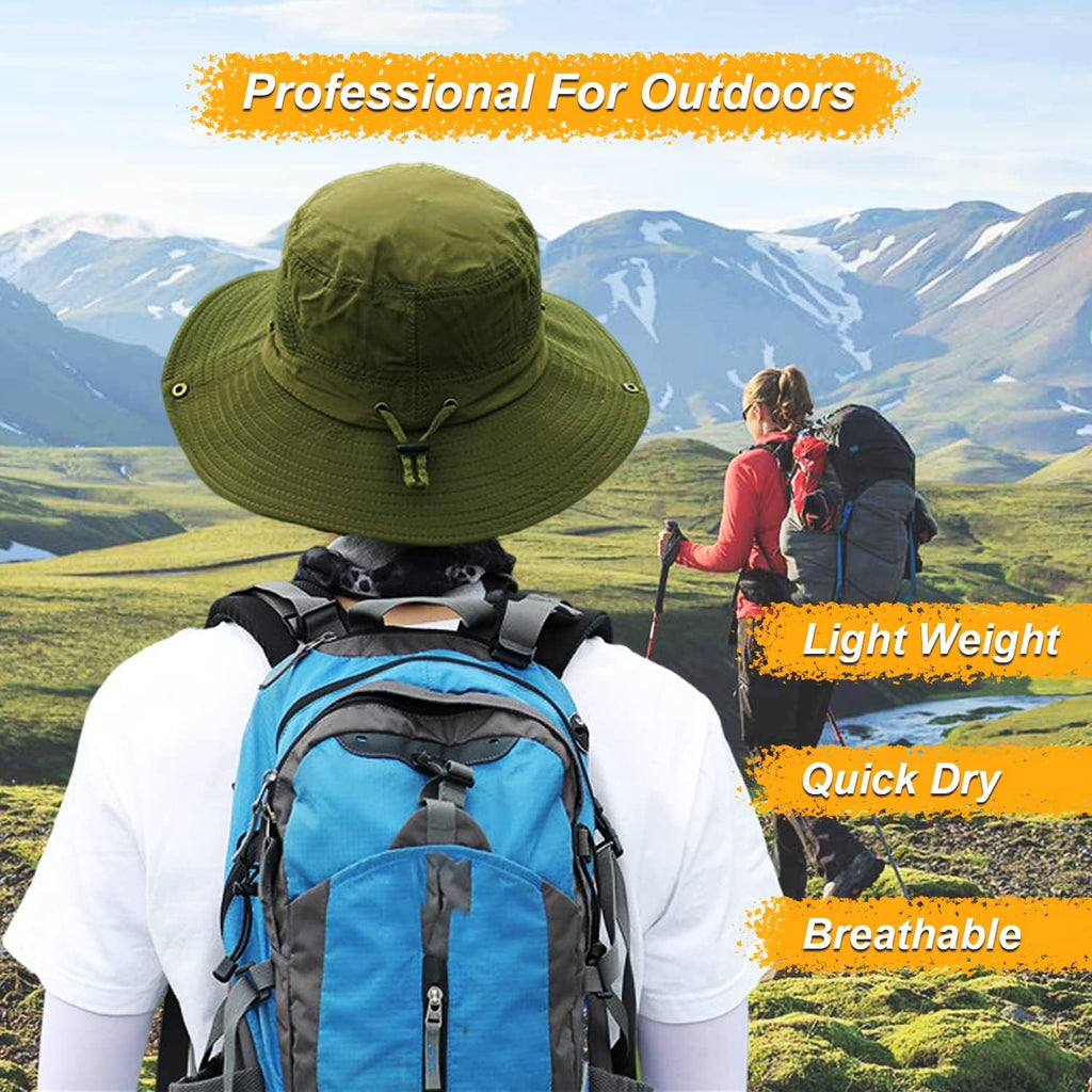 HUAMULAN Wide Brim Sun Hat for Women Men Summer UV Protection Bucket Hats