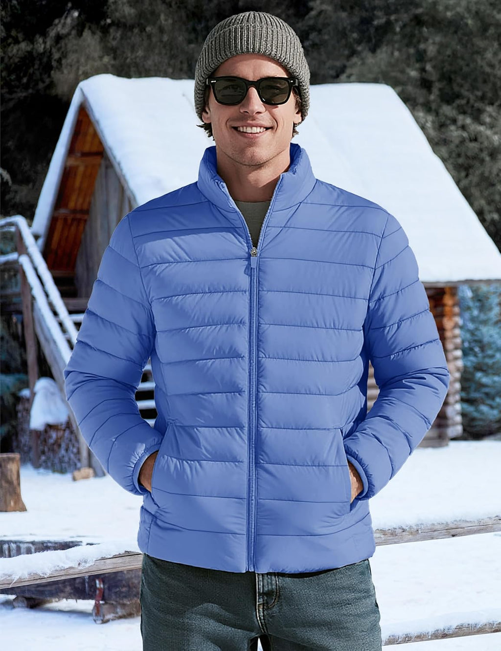 TACVASEN Men's Lightweight Puffer Jacket Quilted Insulated Winter Coat