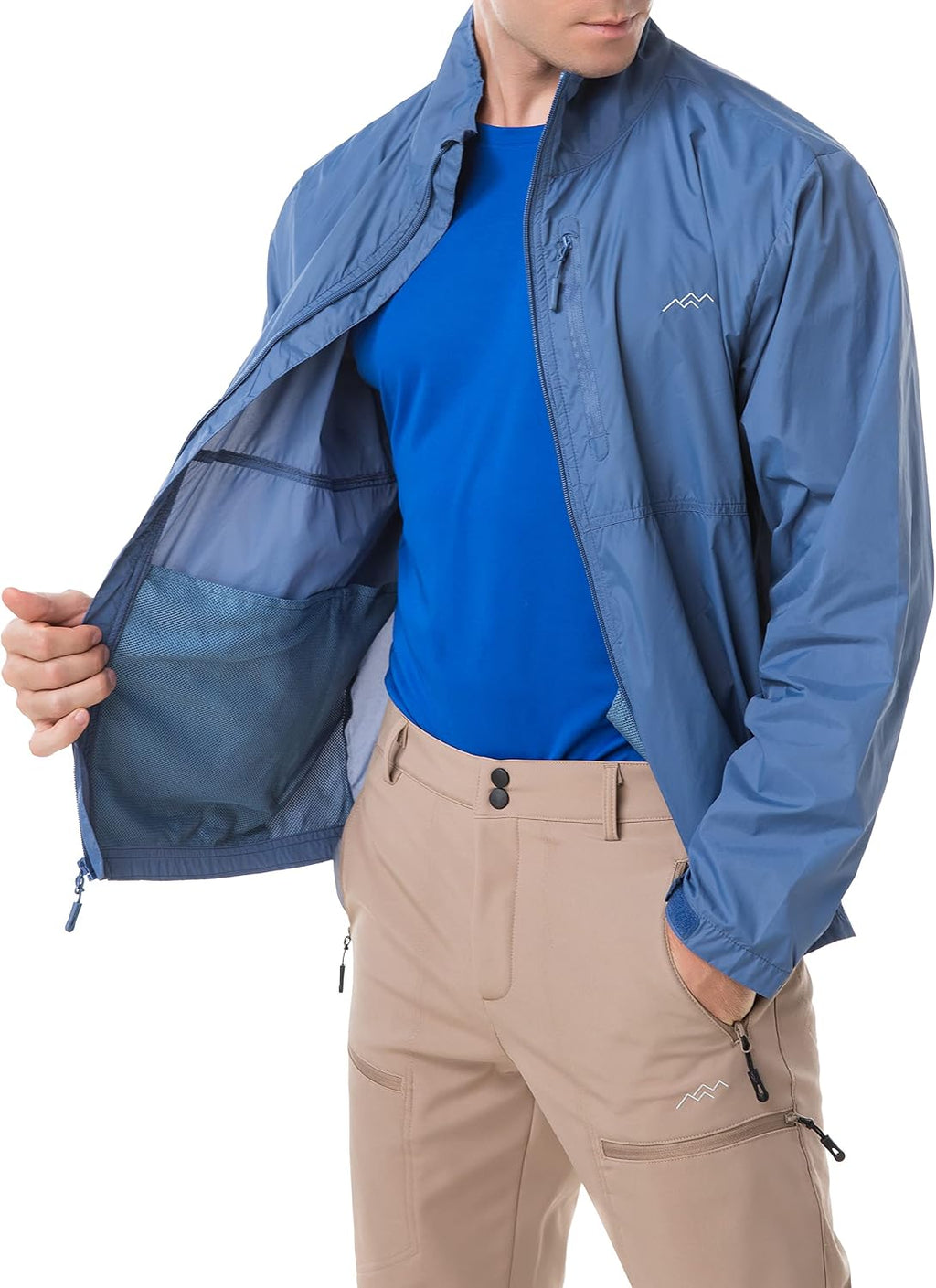 TRAILSIDE SUPPLY CO. Mens Windbreaker Jackets Lightweight Packable Jacket
