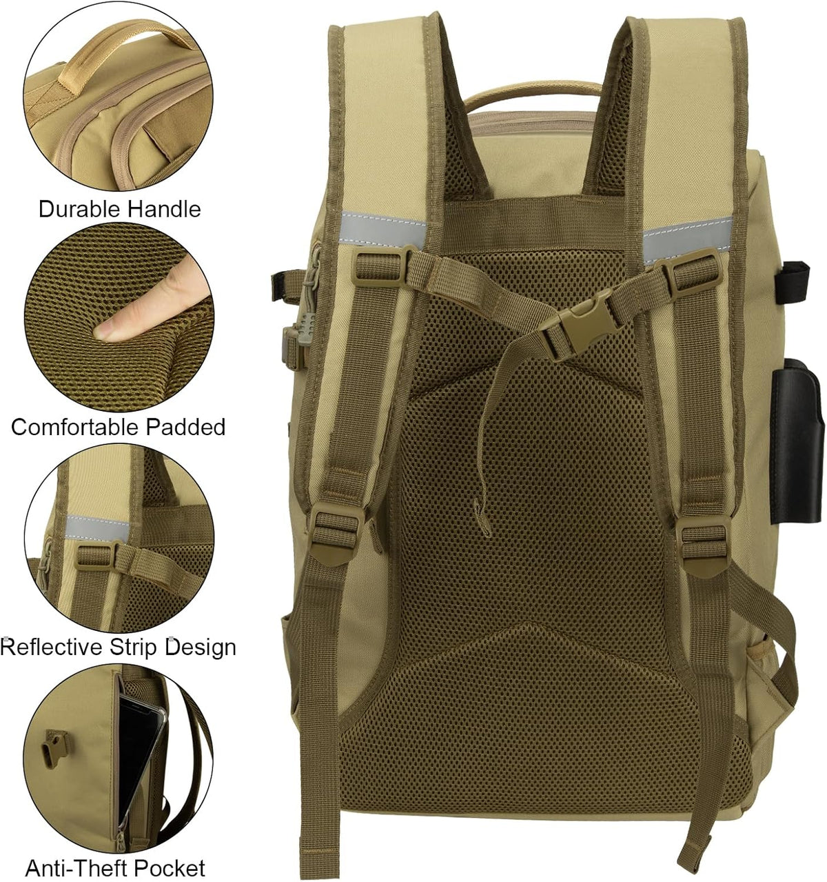 Fishing Backpack with Rod Holders 4 Tackle Boxes,40L Takle Bag for Camping