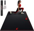 GymCope Large Exercise Mat for Home Workouts, 12x6/10x6/9x6/8x6/7x5/6x4 ft