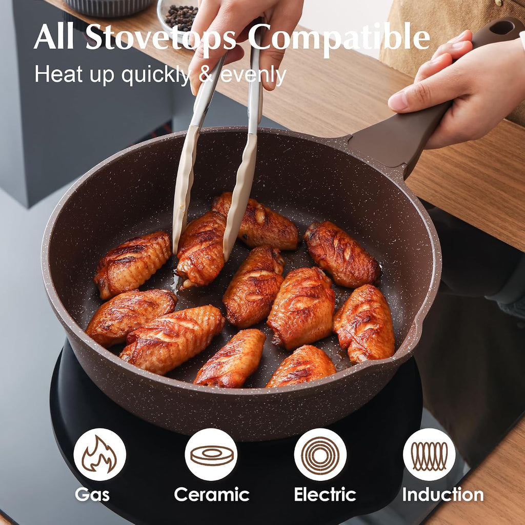 SENSARTE Nonstick Cookware Set 13 Pcs, Healthy Pots and Pans Set