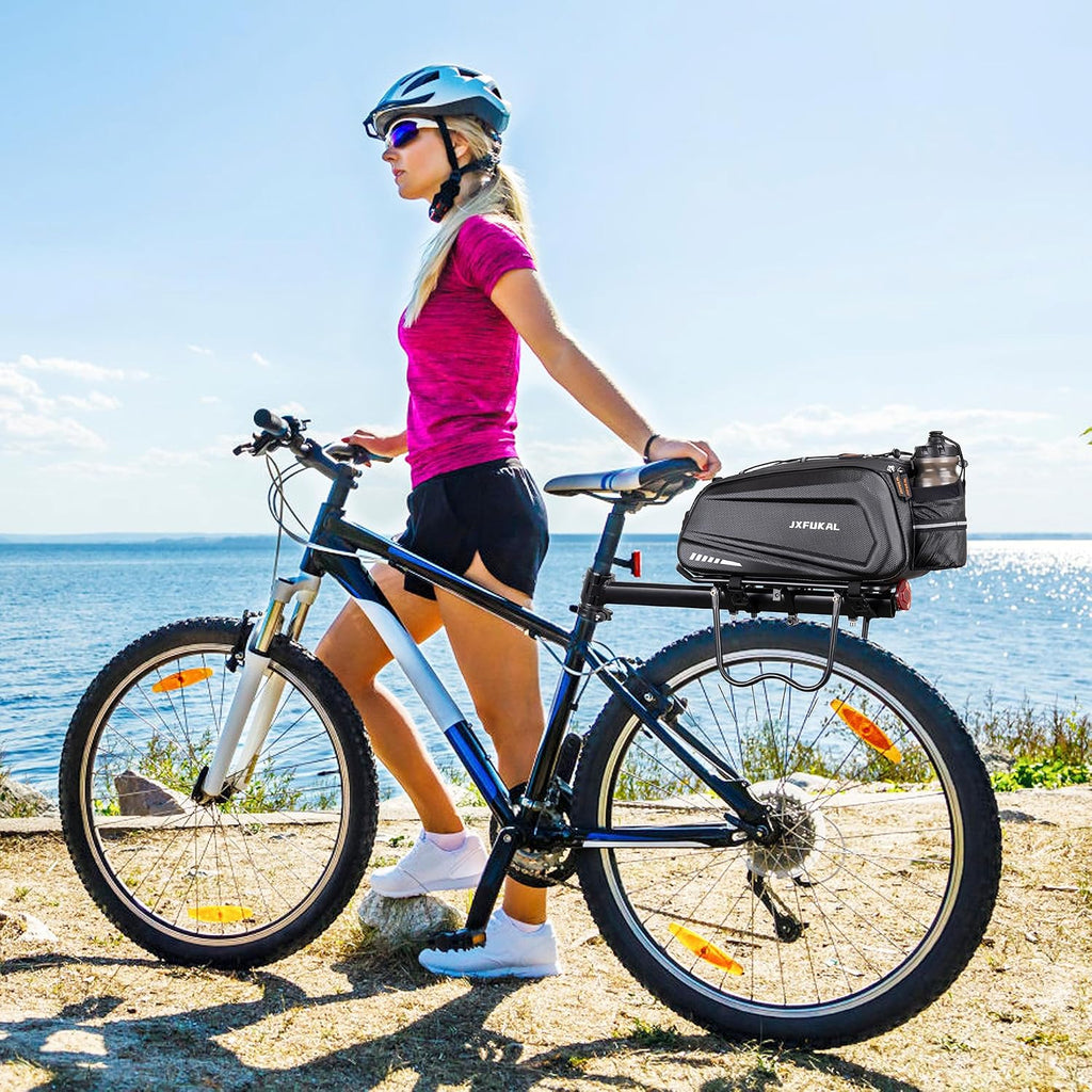 JXFUKAL Bike Bags for Bicycle Rear Rack - 9.5L/17L/40L Hard Shell Ebike Bag