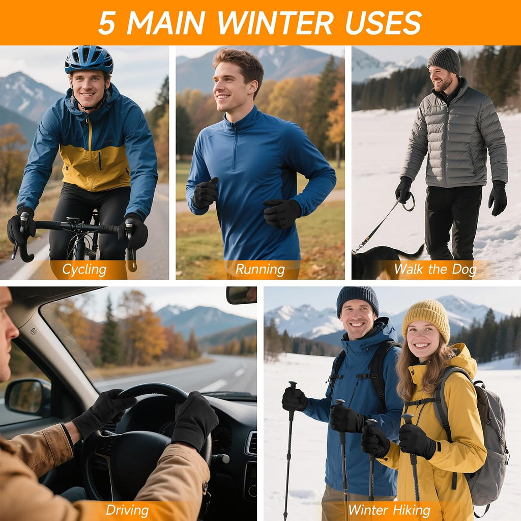 OZERO Winter Gloves for Men Women - Touchscreen