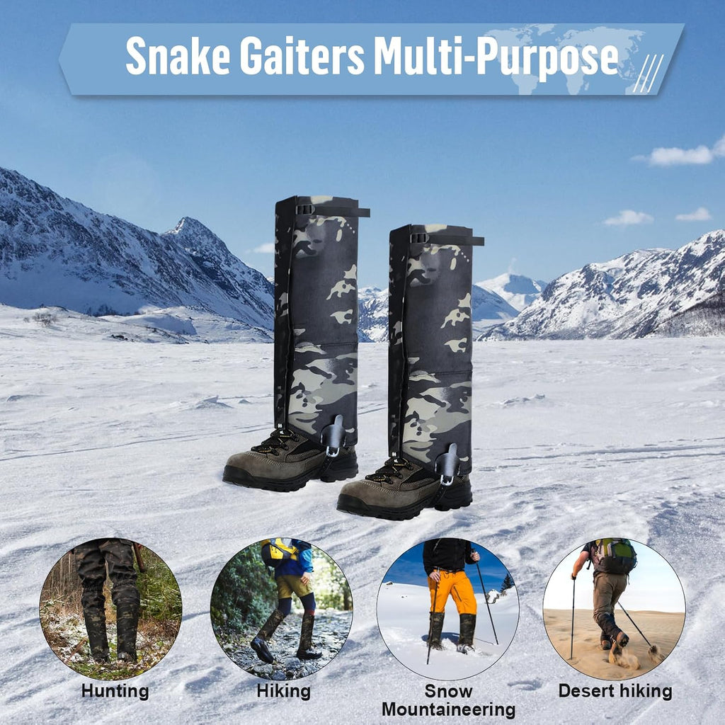 Leg Gaiters - Waterproof Snake Gaiters Snake Chaps, HIGH-Performance Leg Gaiters Hiking Hunting Snow Boot Gaiters Snake Proof Gaiters Outdoor Boots Cover Legging Gaiters Fit for Men &amp; Women