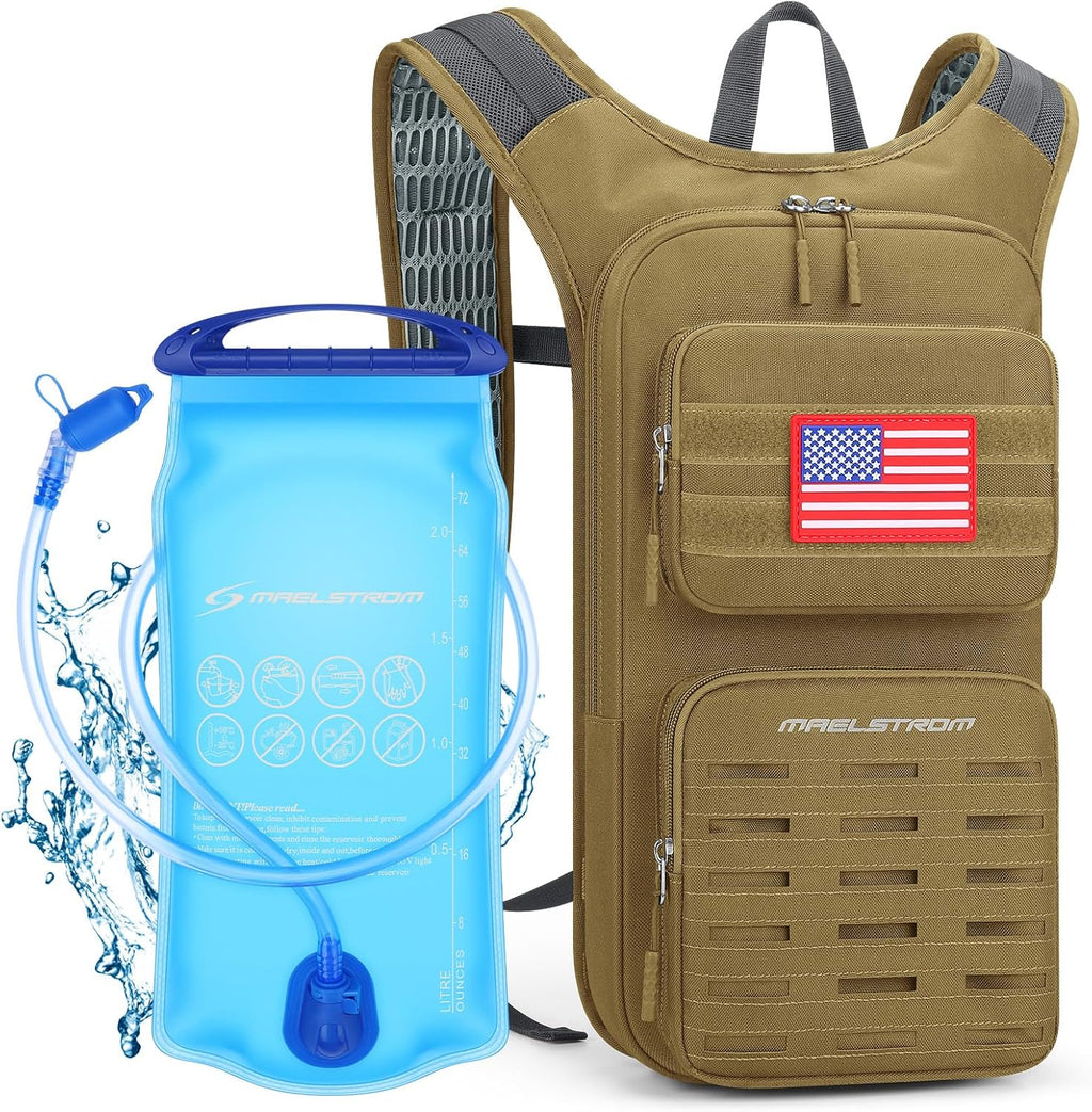 Maelstrom Tactical Hydration Backpack,Water Pack with 2L Water Bladder
