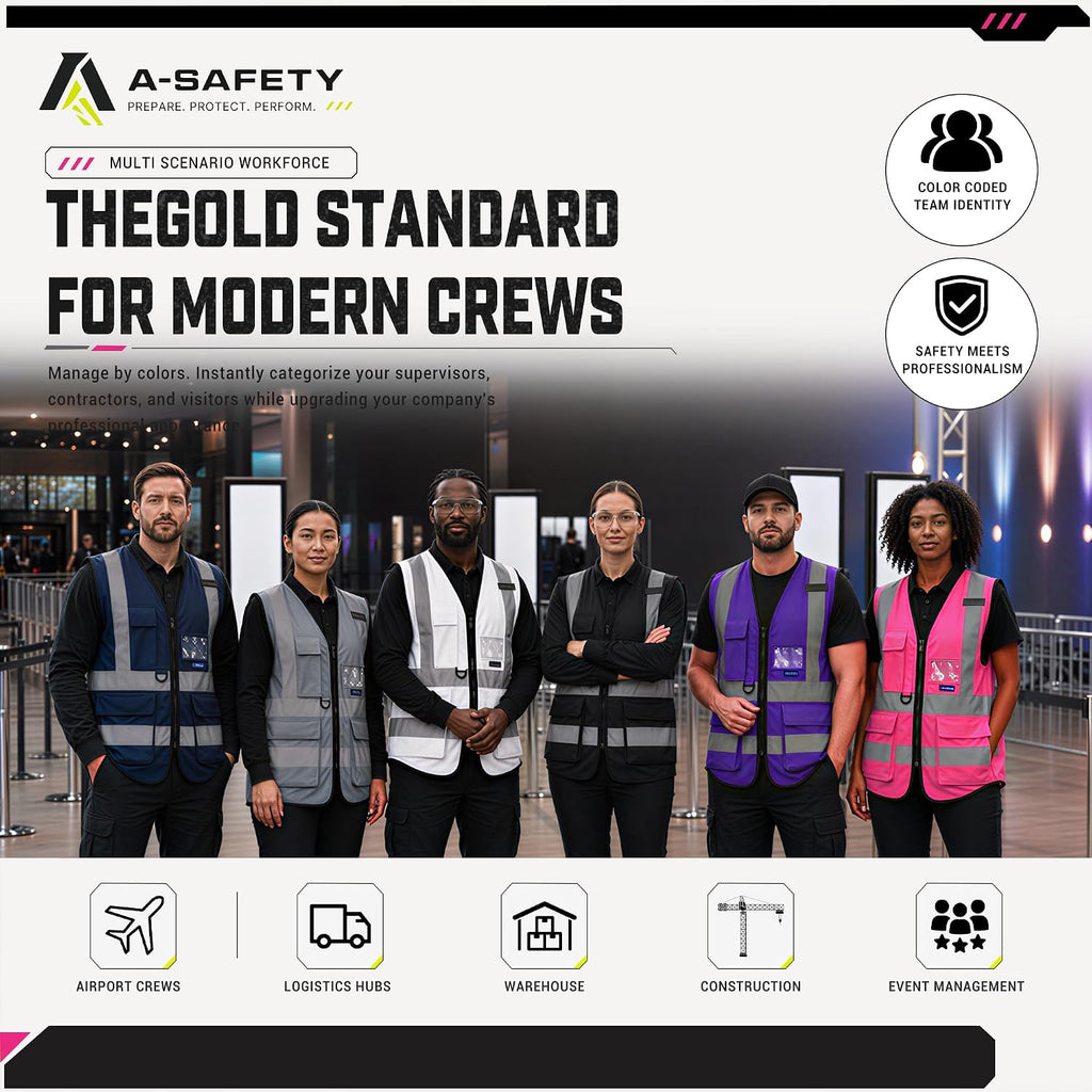 A-SAFETY High Visibility Reflective Safety Vest Customize Logo (XS-8XL)