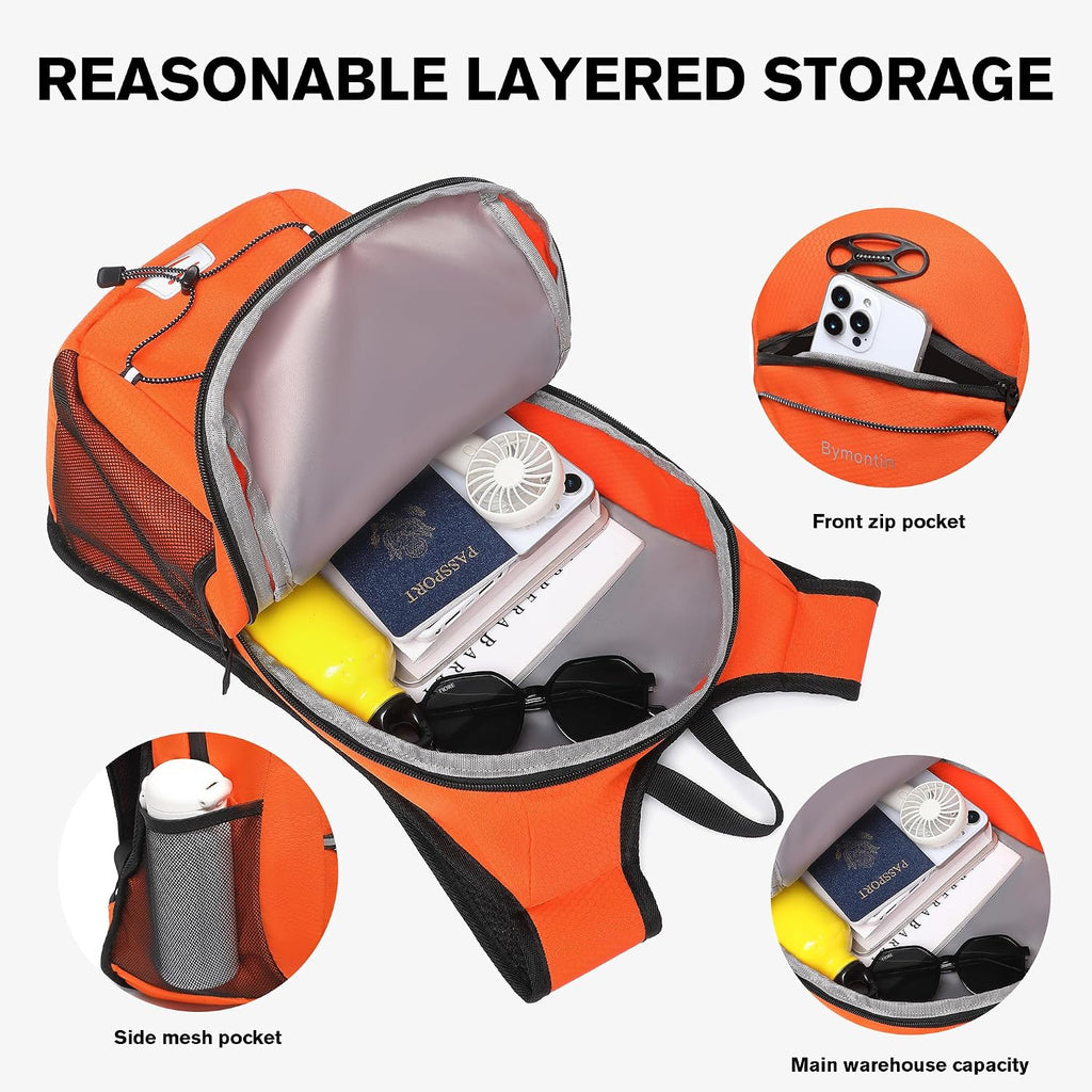 Ultra-Light Soft Hiking Daypack With Cushioned Breathable Back Panel