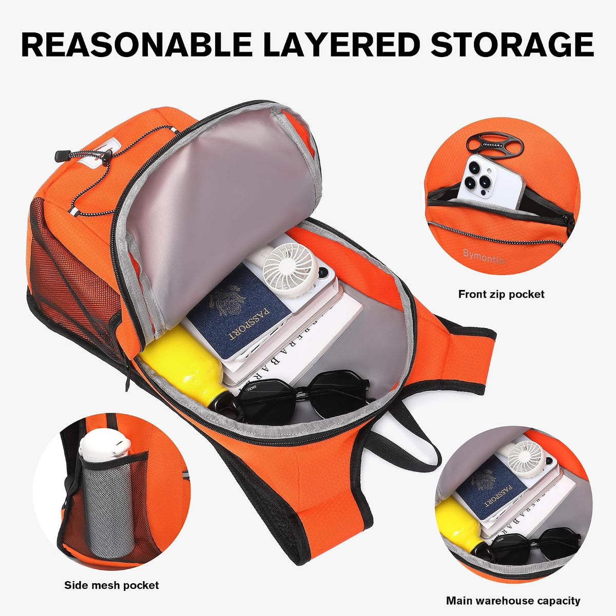 Ultra-Light Soft Hiking Daypack With Cushioned Breathable Back Panel