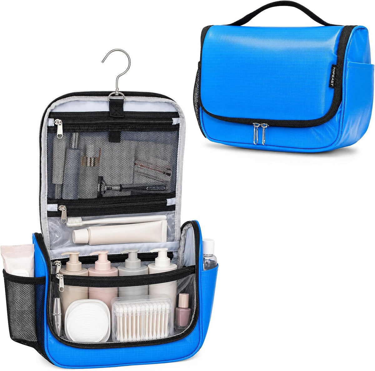 Travel Toiletry Bag for Women & Men, Waterproof Hanging Makeup Organizer