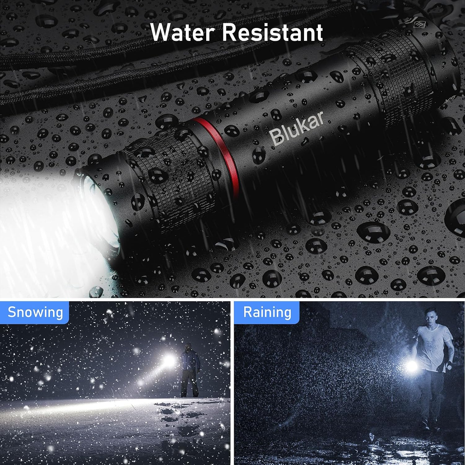 Blukar Rechargeable Flashlight 2 Pack, Super Bright Flashlights