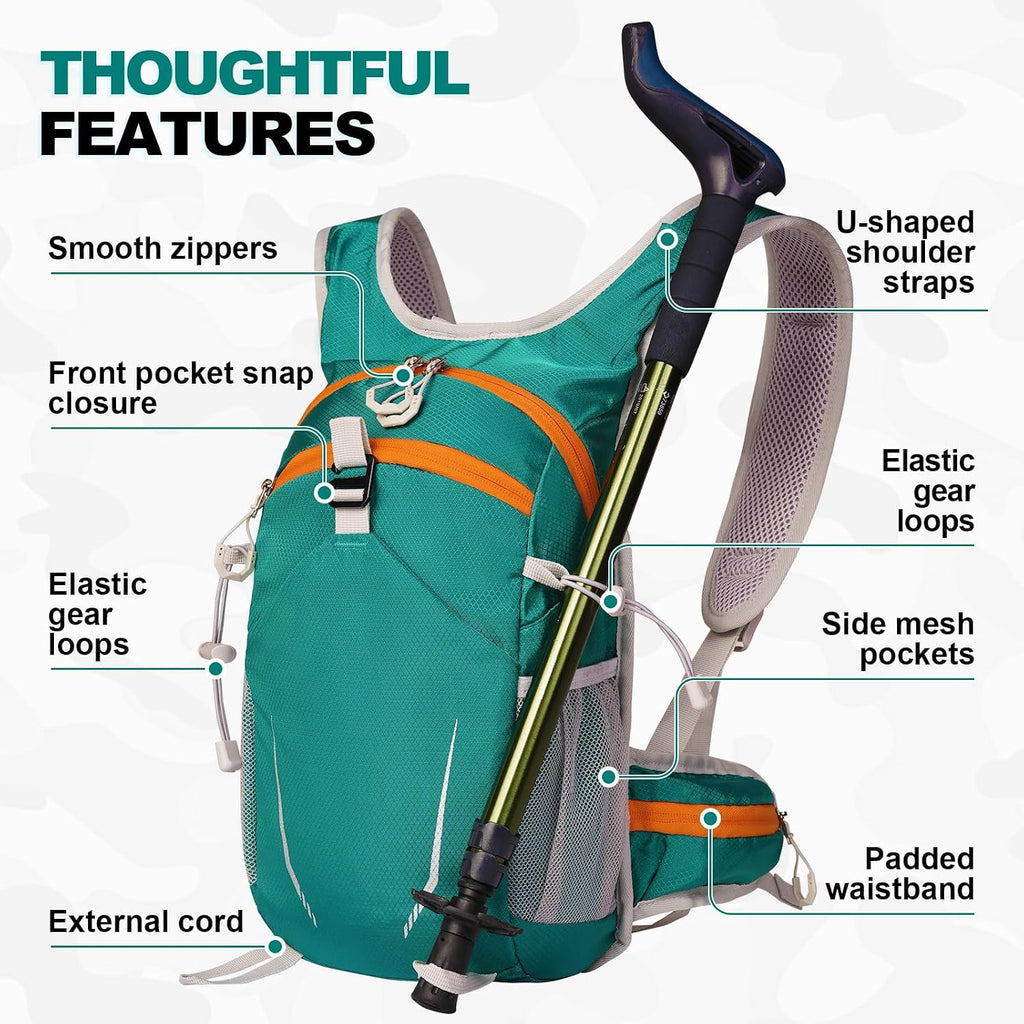 10L Small Hiking Backpack, Mini Travel Daypack for Men Women