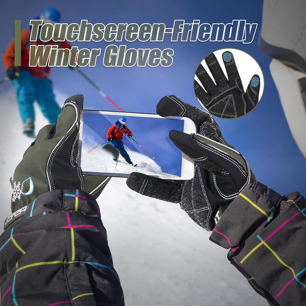 HANDLANDY Winter Work Gloves, 3M Thinsulate Waterproof Insulated Glove for Men Women