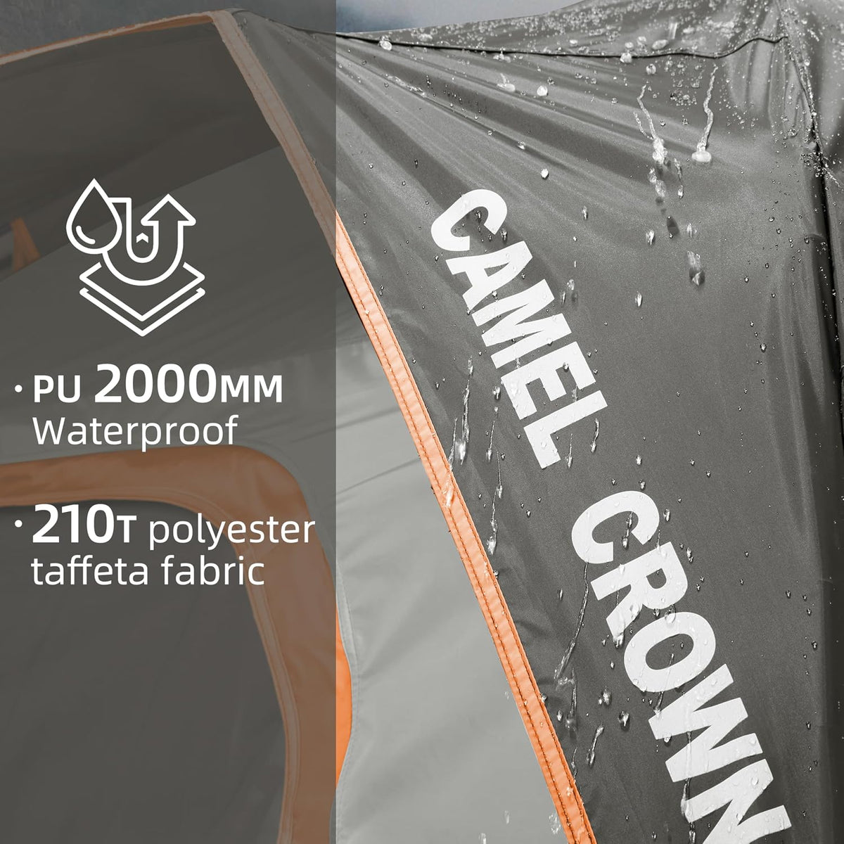 CAMEL CROWN Tents for Camping 4/8 Person Waterproof Tent Quick Setup Folding Outdoor Backpacking Tents Family Hiking