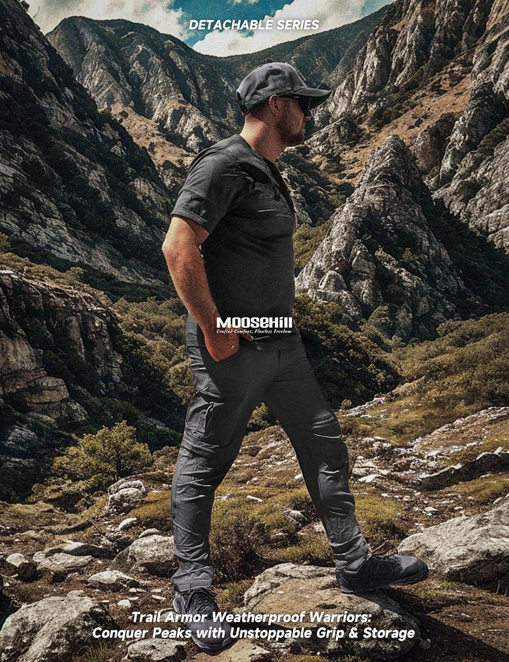 Moosehill Men's Hiking Pants: Convertible Quick-Dry