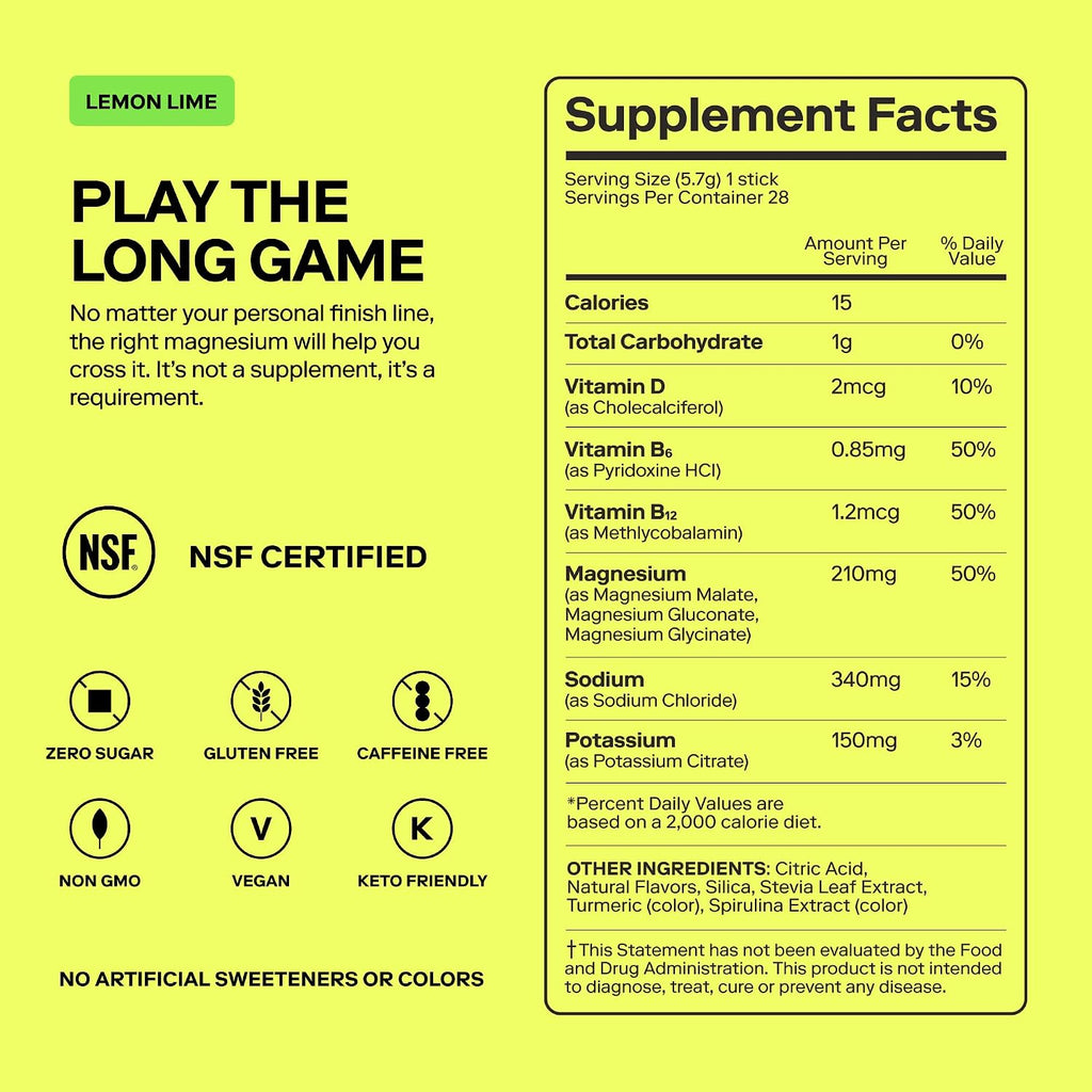 MAGNA Electrolytes Powder Drink Mix for Hydration (28 Servings, Lemon Lime)