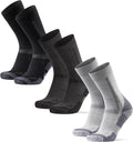 DANISH ENDURANCE Hiking Socks, Merino Wool, Anti-Blister, 3 & 5-Pack