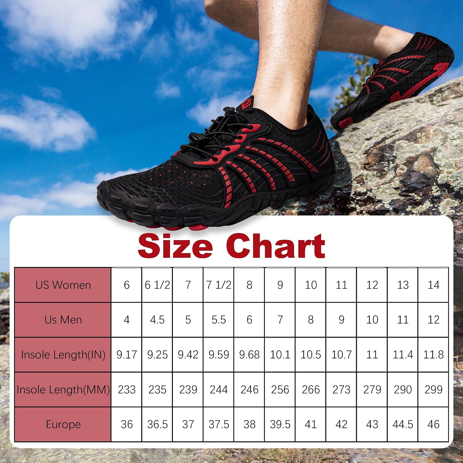 Water Shoes for Women Men, Barefoot Quick Dry Pool Shoes for Outdoor