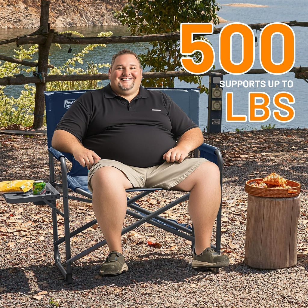 TIMBER RIDGE Extra Wide Directors Chair Heavy Duty Folding Camping Chairs