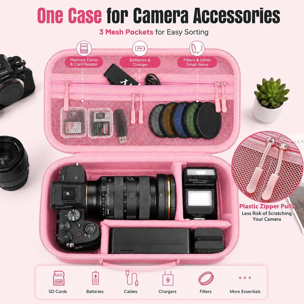 Camera Case for Canon EOS Rebel T7/R50/R100/for Sony a7iv/Mirrorless