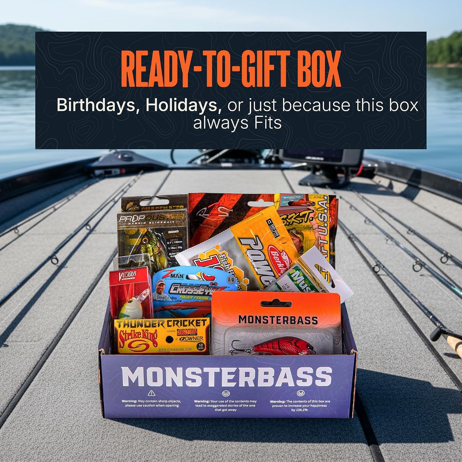 MONSTERBASS Fishing Mystery Box, Freshwater Bass Fishing Kit with 7+ Lures