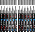 Overseas 12 Pack Silver Acrylic Paint Pens Permanent Markers, Medium Tip