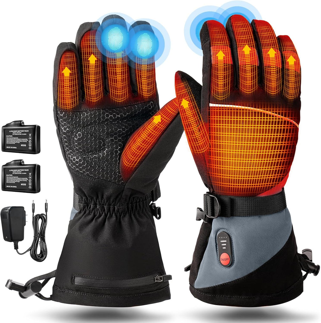 Rechargeable Heated Gloves for Men Women Hand Warmers Winter Ski Gloves