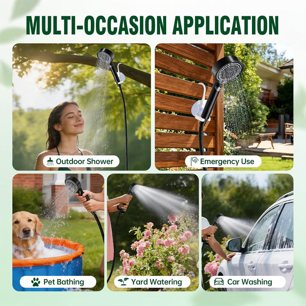 Cothb X Portable Hot Shower Kit with Pump & 1500W Immersion Water Heater