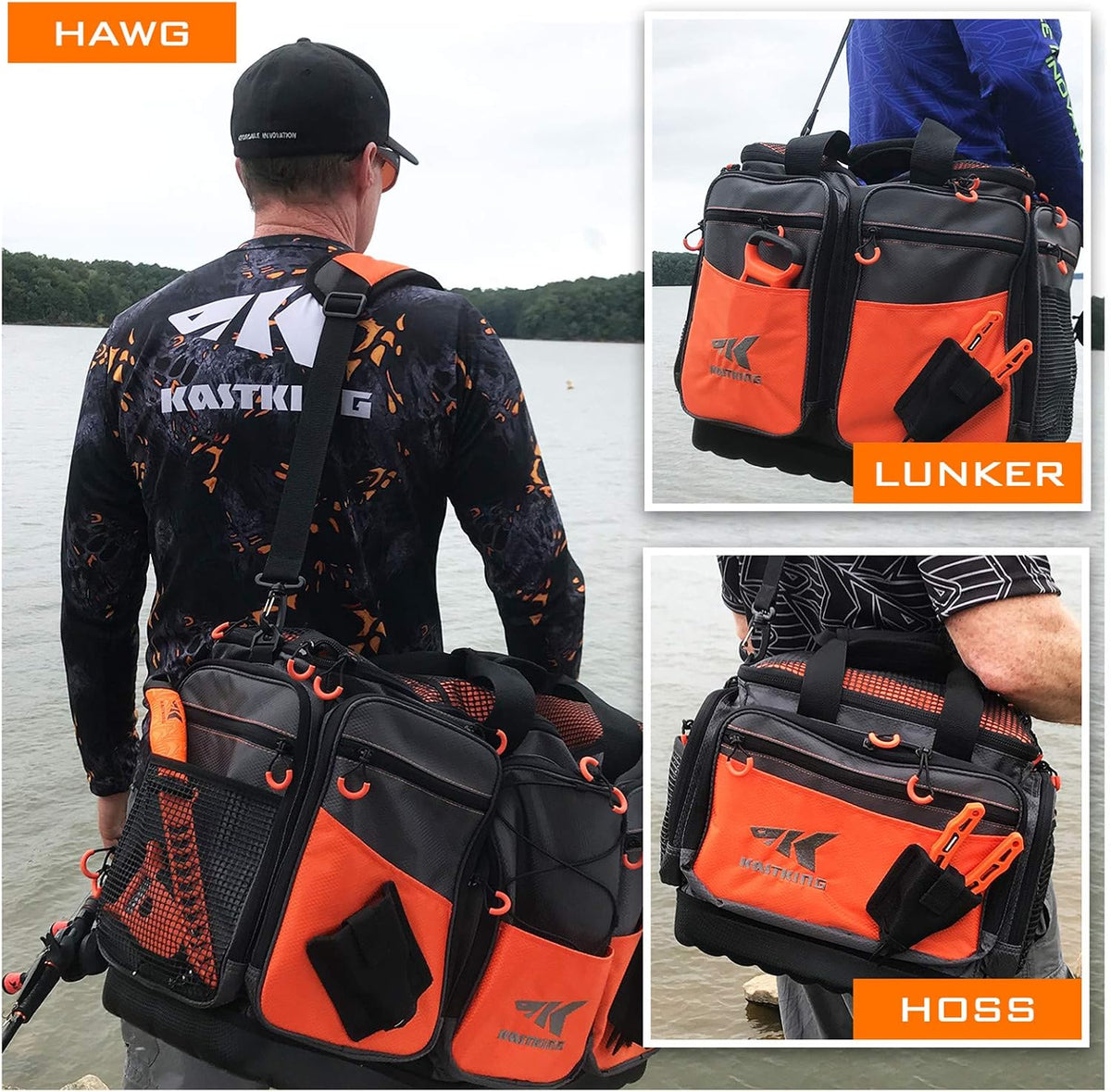 KastKing Bait Boss Tackle Bag, Saltwater Resistant Fishing Bag