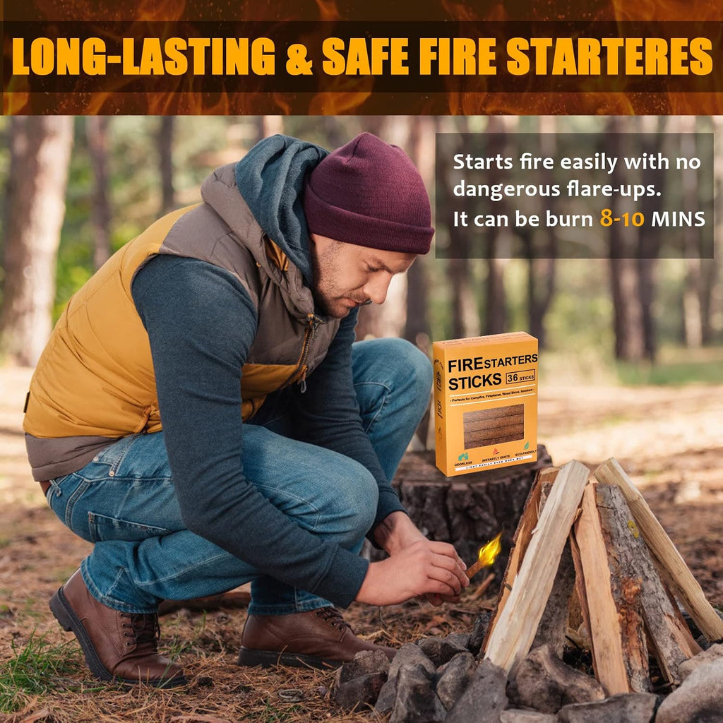 Realcook Natural Fire Starters for Fireplaces: Upgraded 108
