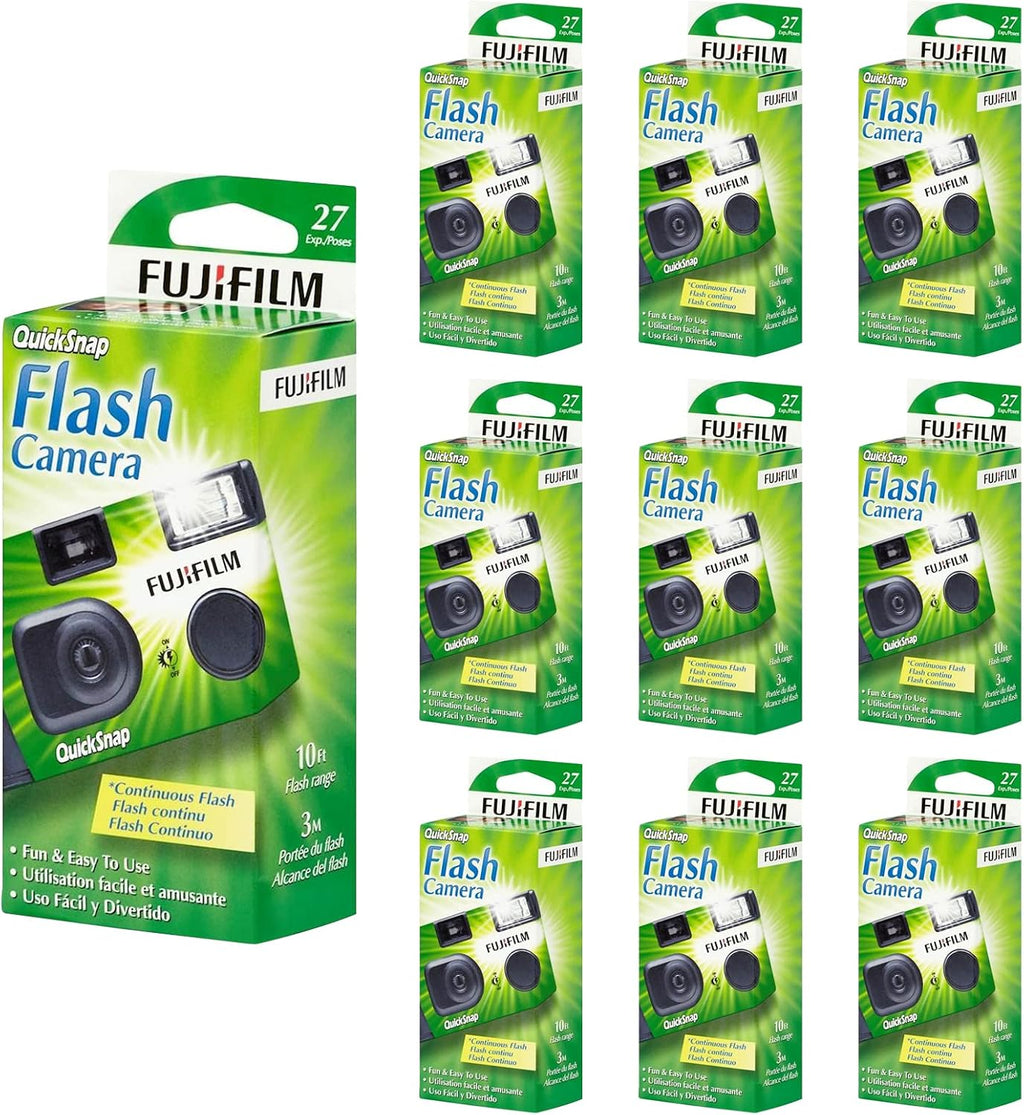 FUJIFILM QuickSnap 400 27 Exposures Disposable Camera 10-Pack Photo Bundle