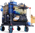 VIC 680lbs Super Cart & Table 1=5 Set, 480L Mega Capacity 54" Extra Long Extra high Folding Wagon, Heavy Duty Collapsible Carts with Brakes, All-Terrain Big Wheels for Camping, Store, Shopping