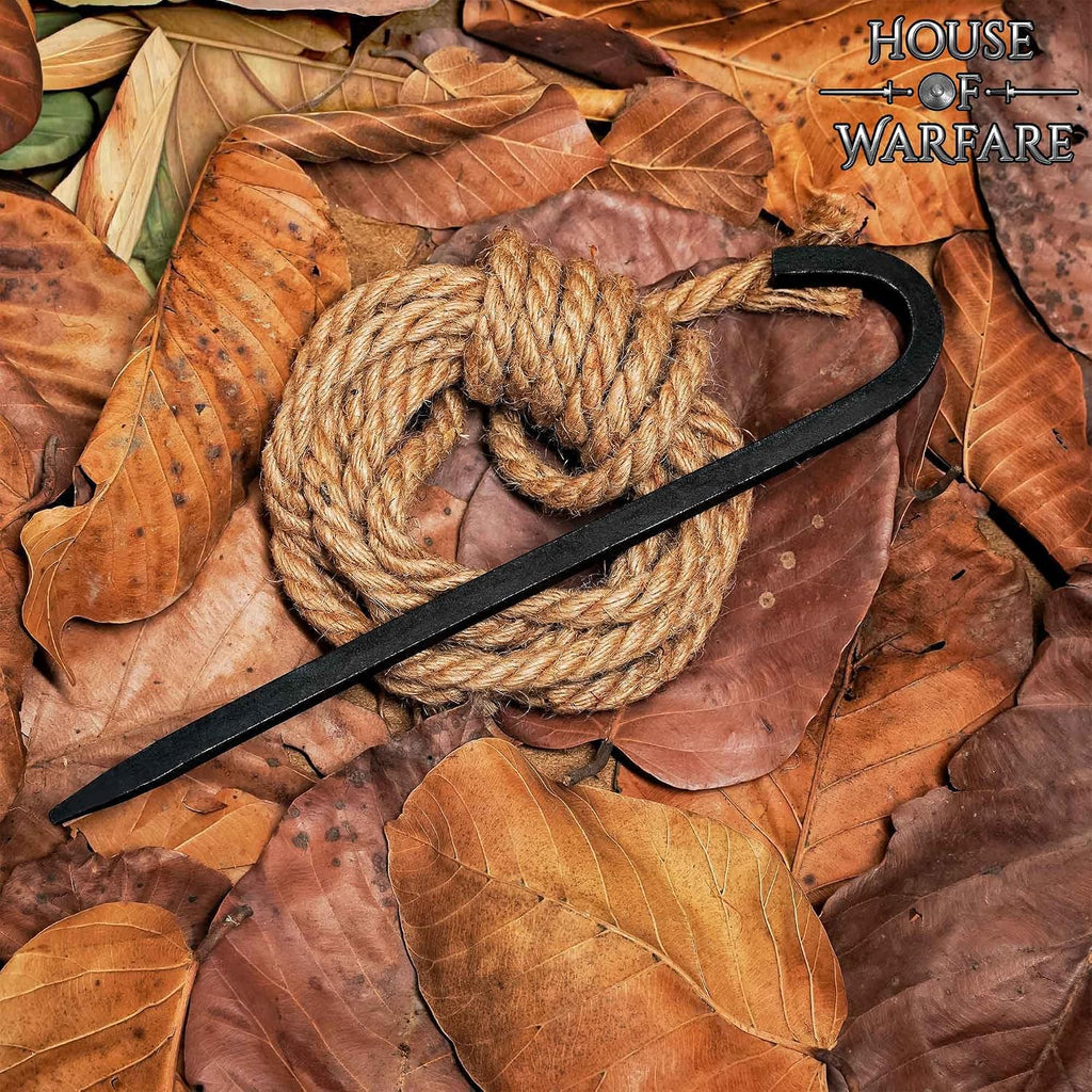 Hand Forged Iron Tent Stakes, 10 Inch Heavy Duty Tent Pegs, 8 Pcs Camping Stakes for Tents, Shelters, Tarps and Reenactments