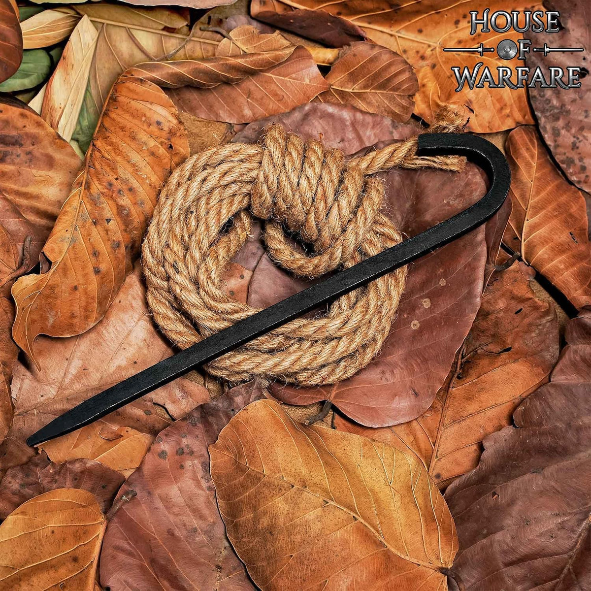 Hand Forged Iron Tent Stakes, 10 Inch Heavy Duty Tent Pegs, 8 Pcs Camping Stakes for Tents, Shelters, Tarps and Reenactments