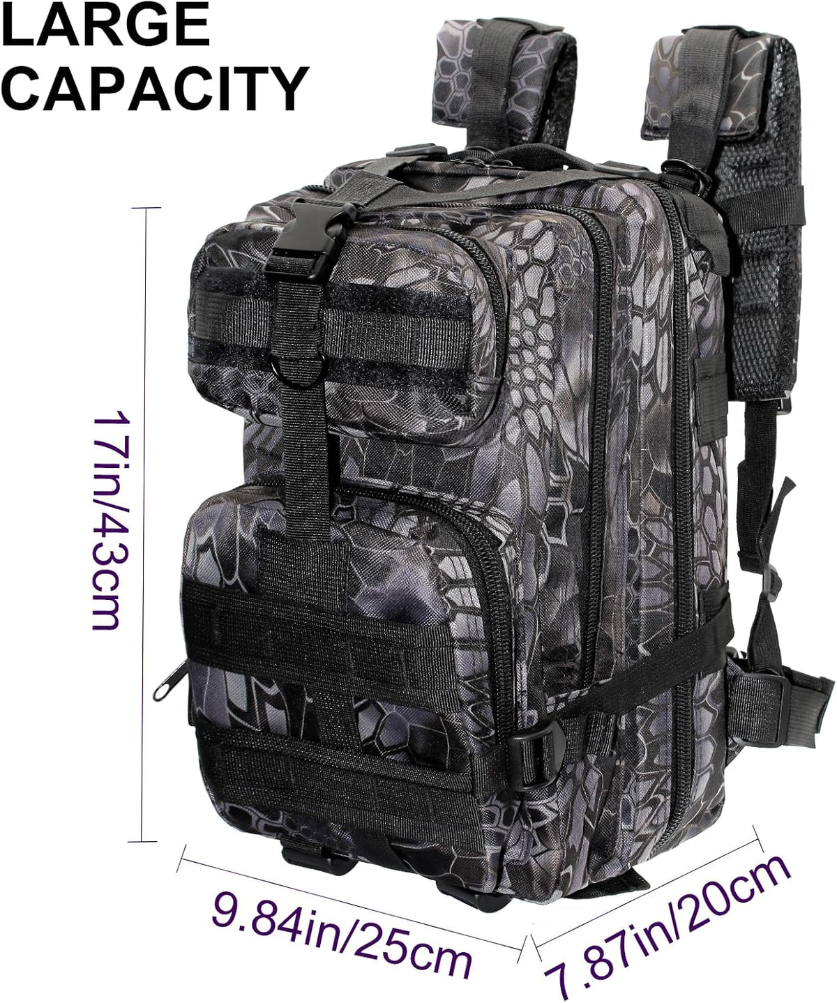 Fishing Tackle Backpack Lightweight Water-Resistant Rod Holder Bag