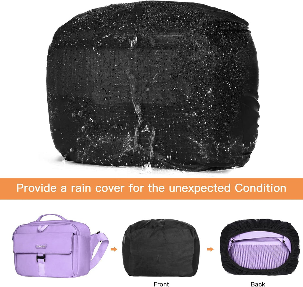 MOSISO Camera Shoulder Bag Camera Case Crossbody Sling Purse, Purple