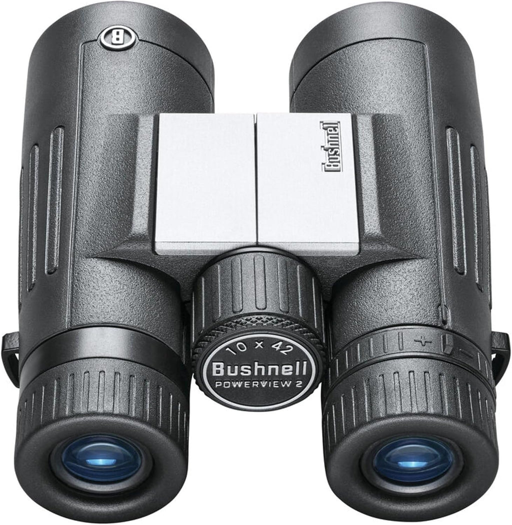Bushnell PowerView 2 Binoculars, High-Definition Binoculars with Multi-Coated Lenses, Durable Aluminum Alloy Chassis, Wide Field of View, Ideal for Wildlife Observation, Hiking and Sporting Events