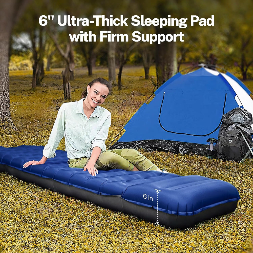 OGERY Sleeping Pad for Camping, 6" Extra-Thick Reinforced Camping Pad