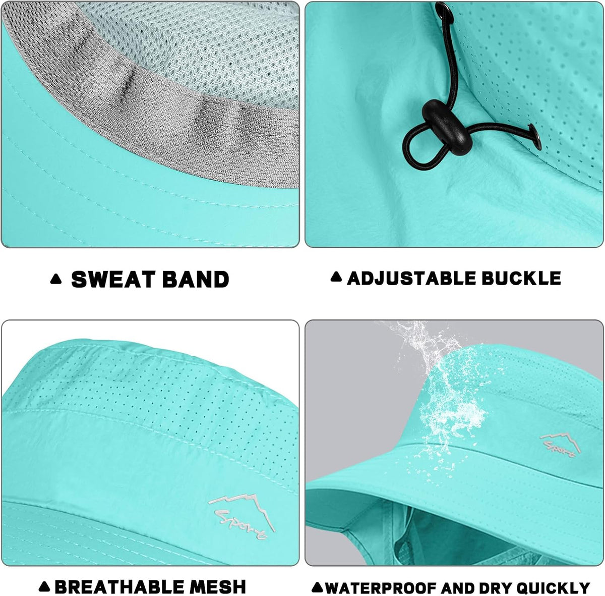 Rosoz Sun Hat for Men Women with Neck Flap& Removable Face Cover Wide Brim