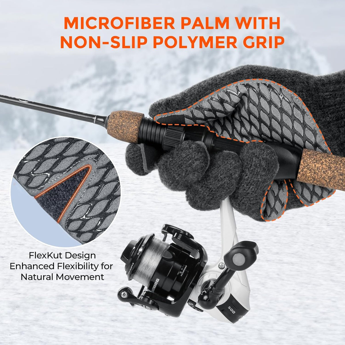 KastKing Bully Wooly Full-Finger Fishing Gloves for Men and Women
