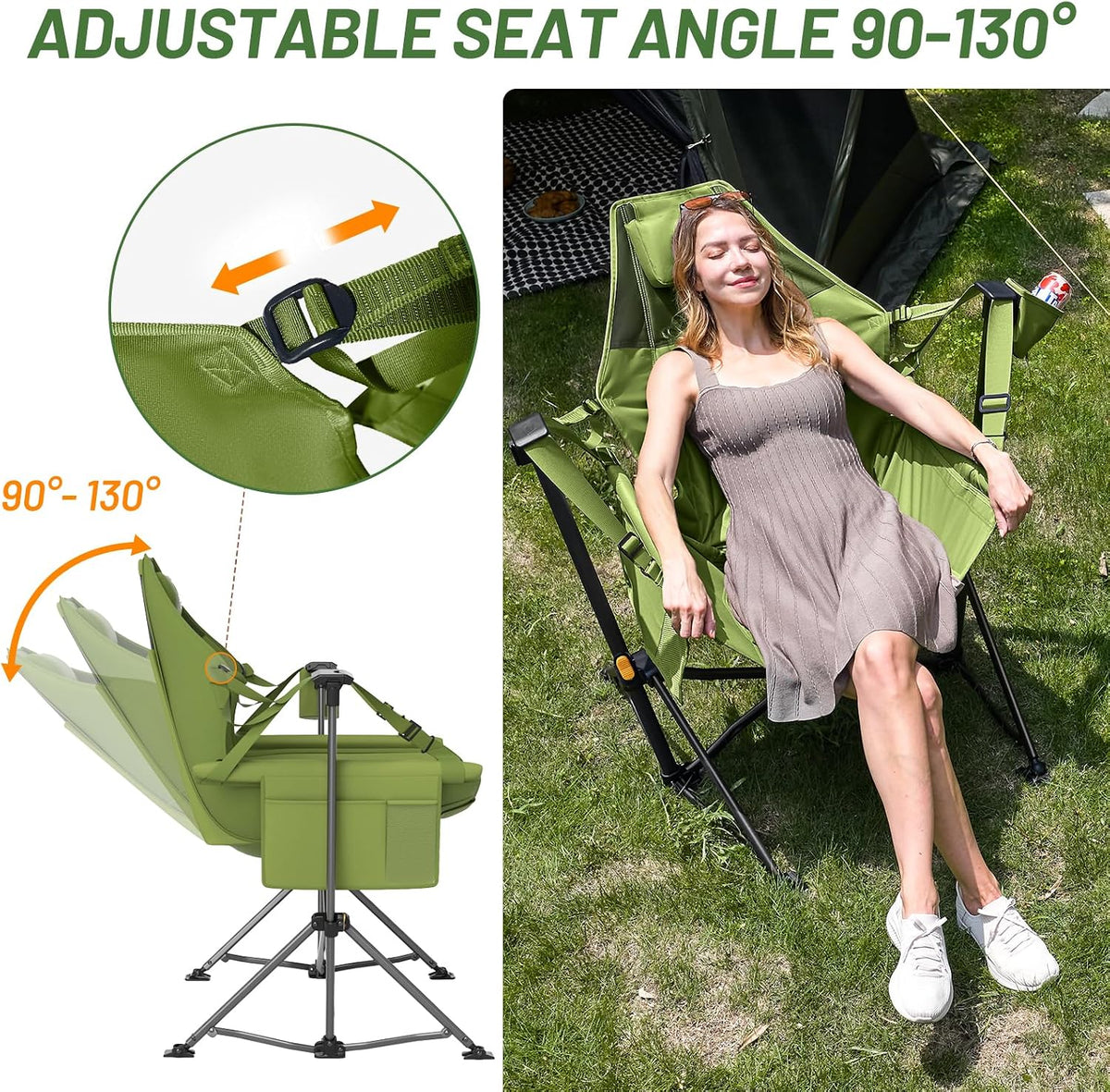 TIMBER RIDGE Hammock Camping Chair, Portable Oversized Swinging Camp Chairs