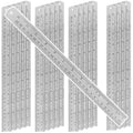20 Pack 12 Inches Stainless Steel Ruler, Precision Metal Rulers, Straight Edge Ruler for Office, Woodworking, Engineering